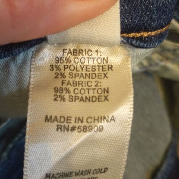 Chelsea & Violet colorblocked striped, cotton blend jeans, size 27 - Picture 6 of 8